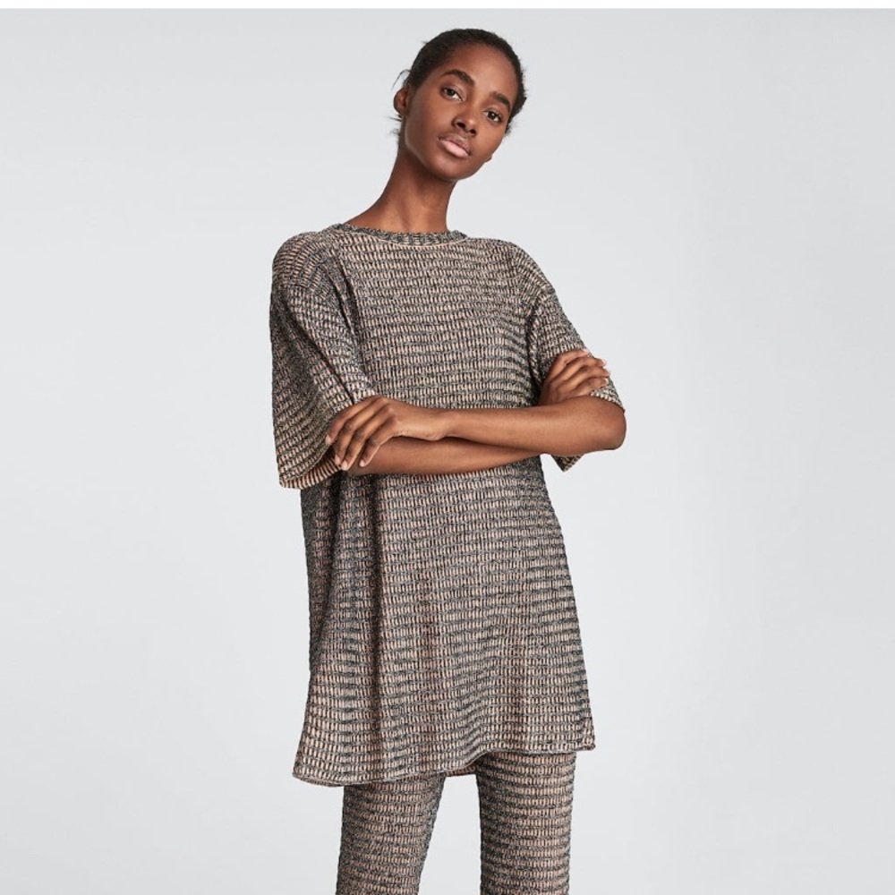 Zara Checked textured Weave knitwear - Picture 2 of 5